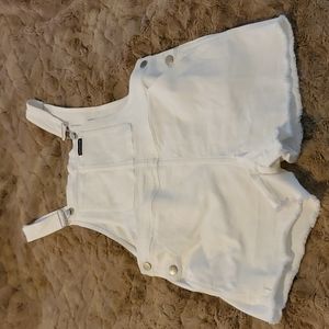White Calvin Klein Short Overalls